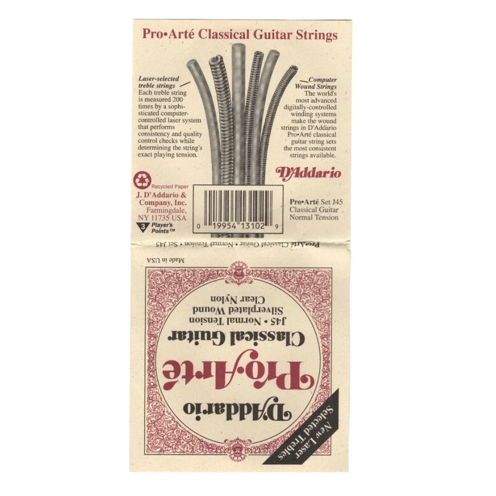 Classical Guitar Strings Unused in Originlal Packages - D'Addario USA